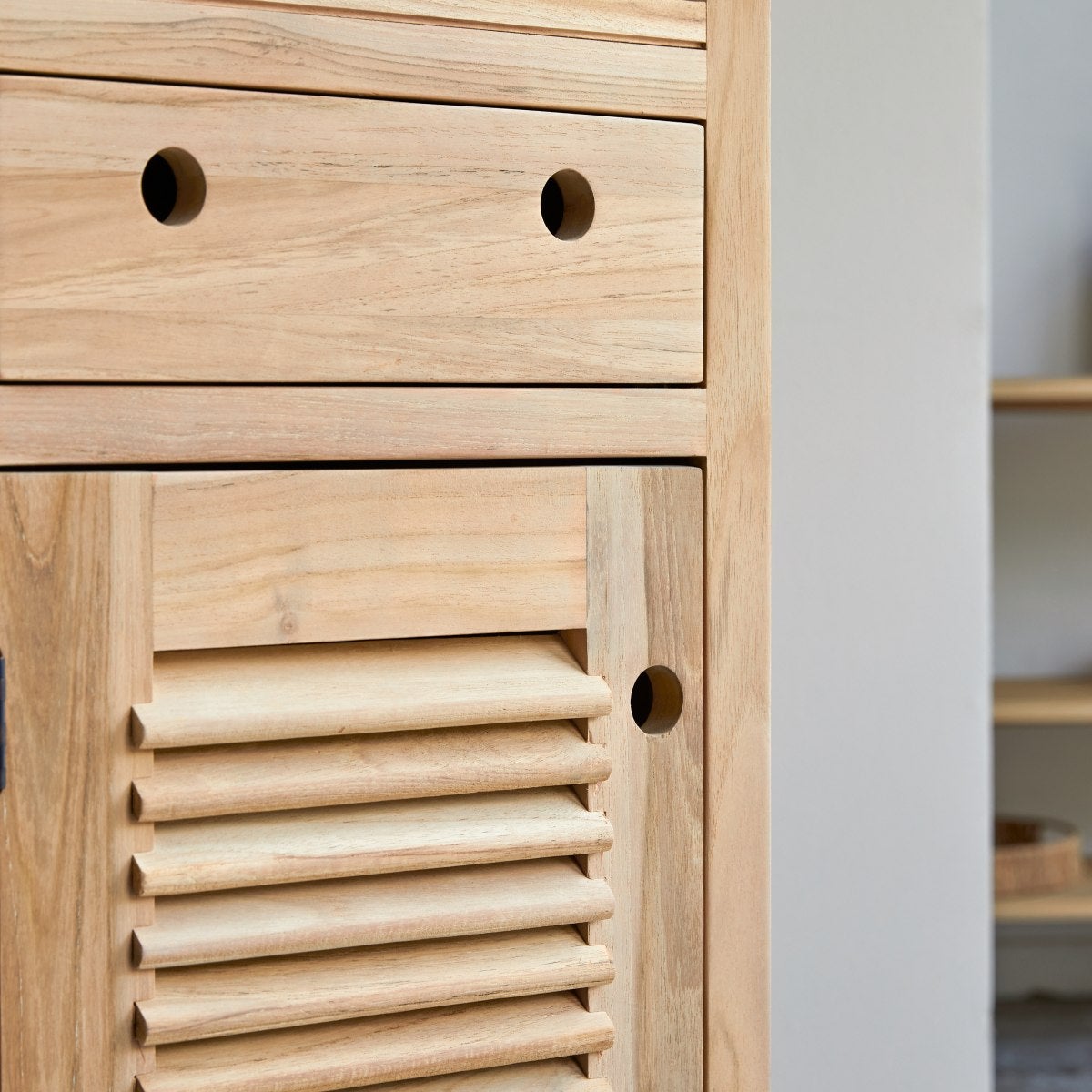 Tikamoon Scaffale a colonna in legno di teak porta oggetti arredo bagno 190cm Tikamoon - 3