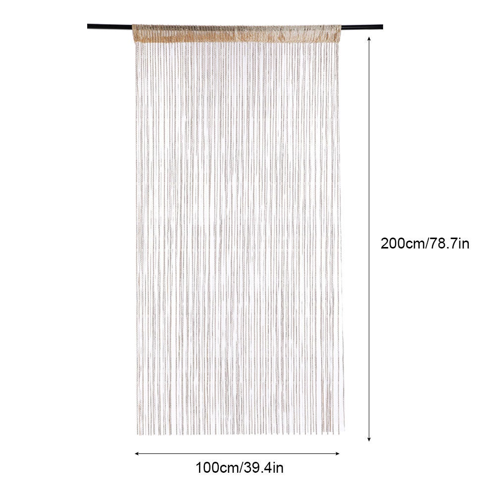 Tenda A Fili Bianca 90x200 Cm | Atmosfera Leggera In Poliestere | Separé Per Ambienti