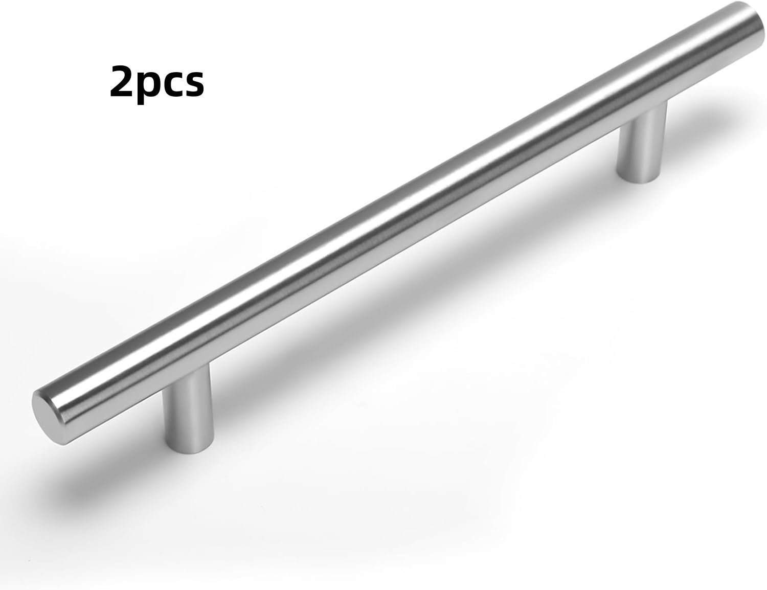 Zestaw 2 uchwytów do drzwi ze stali nierdzewnej (450 x 12 x 32 mm), uchwyty do szuflad do mebli kuchennych, rozstaw osi 288 mm