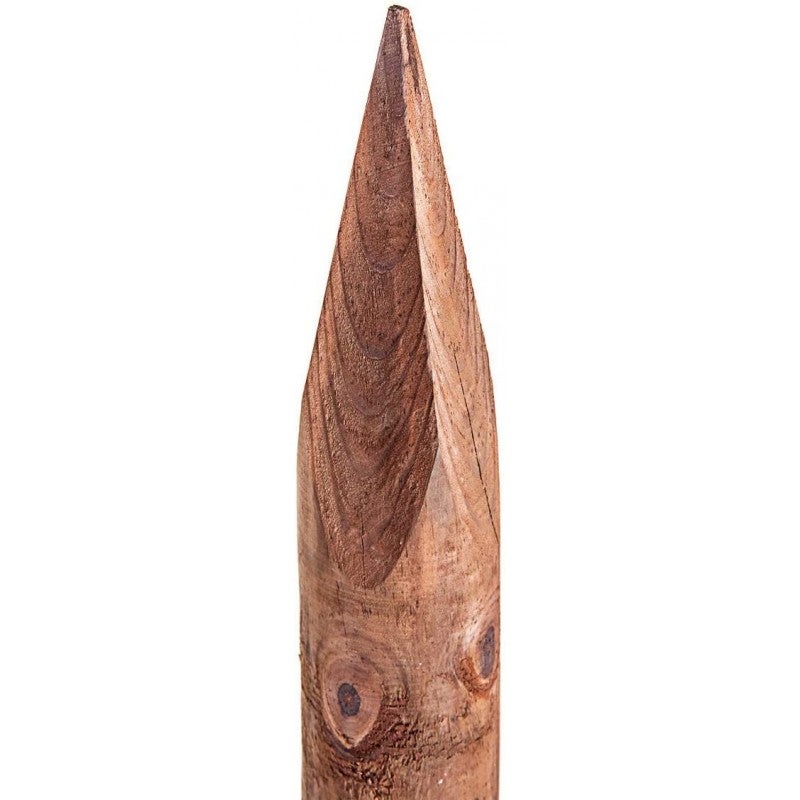 Lot de 20 Tuteur en bois 200 cm Ø 5 cm | Tuteurs avec Pointe | Poteaux en Bois | Piquets de Fixation | Piquets de Jardin - 7