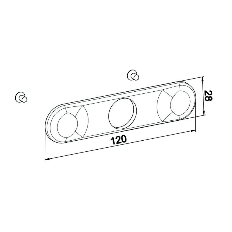 Plaque de finition noire pour serrure - 2
