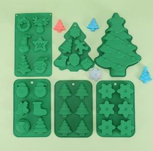 Stampo per candele in silicone 3D albero di Natale per decorazioni