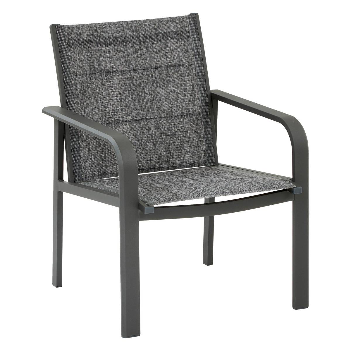 Salon de jardin Piazza 4 places gris graphite - Hespéride - 6