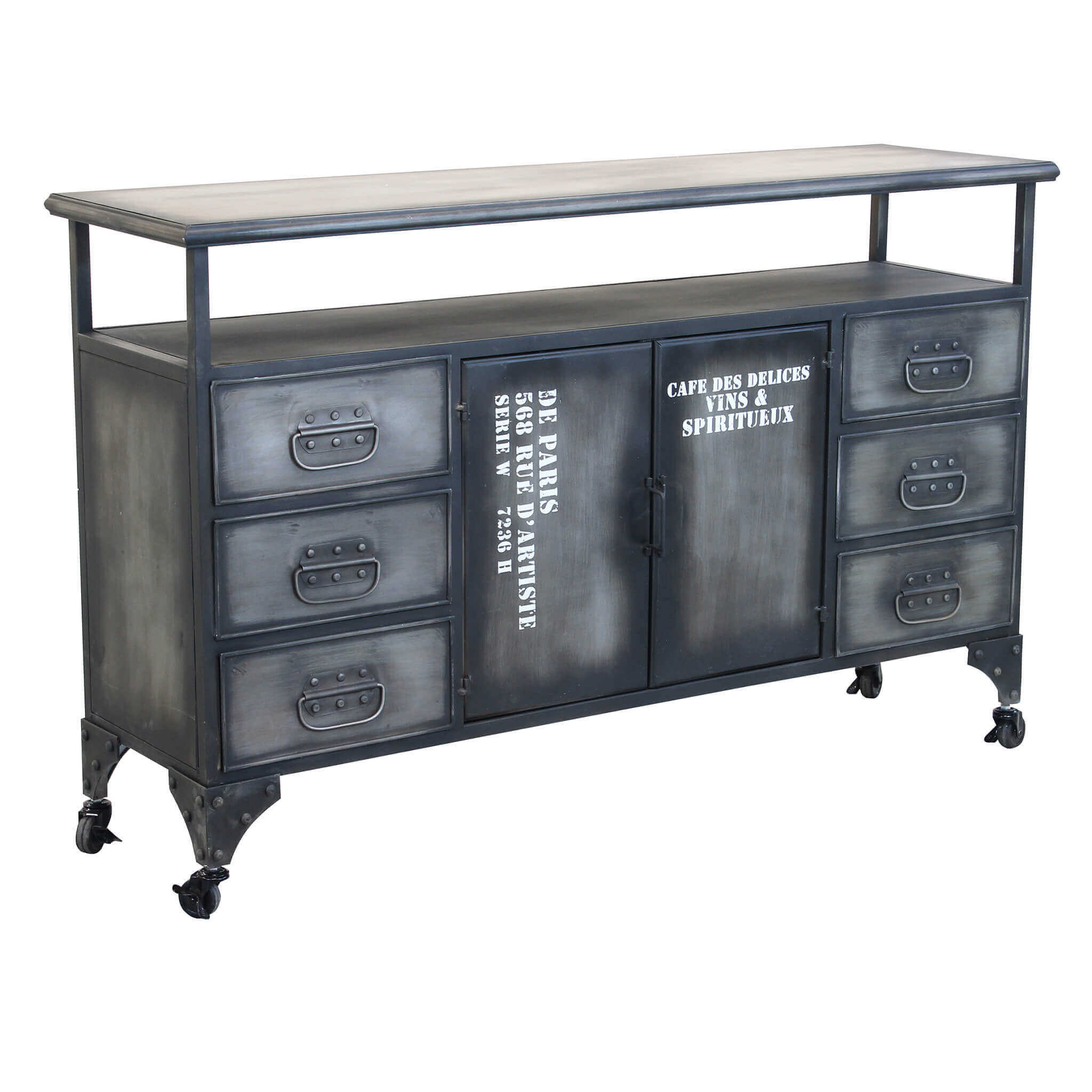 Credenza In Metallo Ferro Industrial Mobile Madia