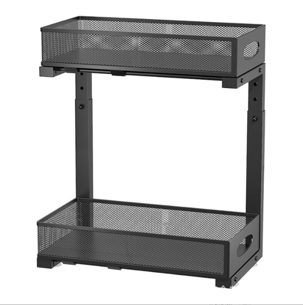 Rangement et organisateurs sous évier, organisateur coulissant pour placard de cuisine, organisateur de comptoir à 2 niveaux réglable en hauteur | Leroy Merlin