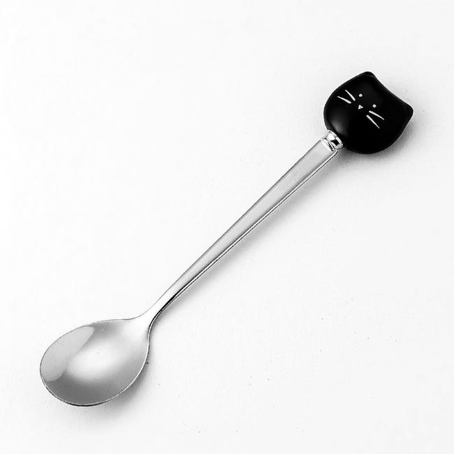 XPEX 6 Pezzi Cucchiaini Gatto Caffe,Cucchiaino da Caffè in Acciaio a Testa di Gatto Inossidabile, Cucchiaini da Caffè Particolari, Cucchiaio Da Dolci Gelato per Mescolare Tè Zucchero (Nero, Bianco XPEX 6 Pezzi Cucchiaini Gatto Caffe,Cucchiaino da Caffè in Acciaio a Testa di Gatto Inossidabile, Cucchiaini da Caffè Particolari, Cucchiaio Da Dolci Gelato per Mescolare Tè Zucchero (Nero, Bianco