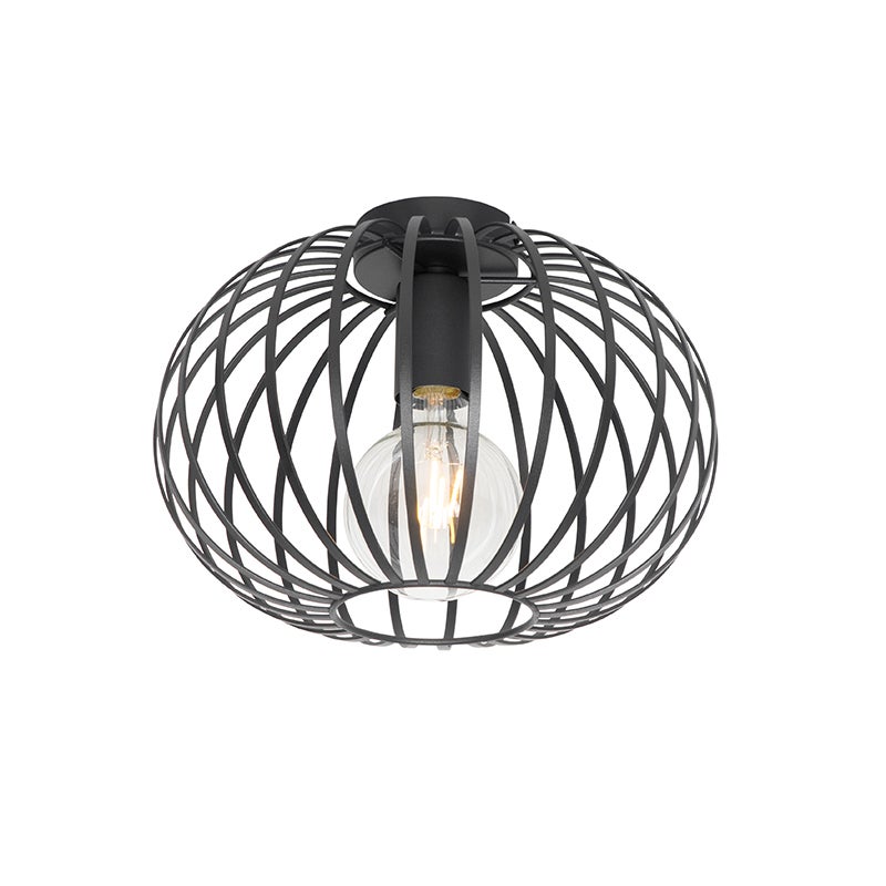 Inteligentna lampa sufitowa czarna 30 cm z Wifi G95 - Johanna