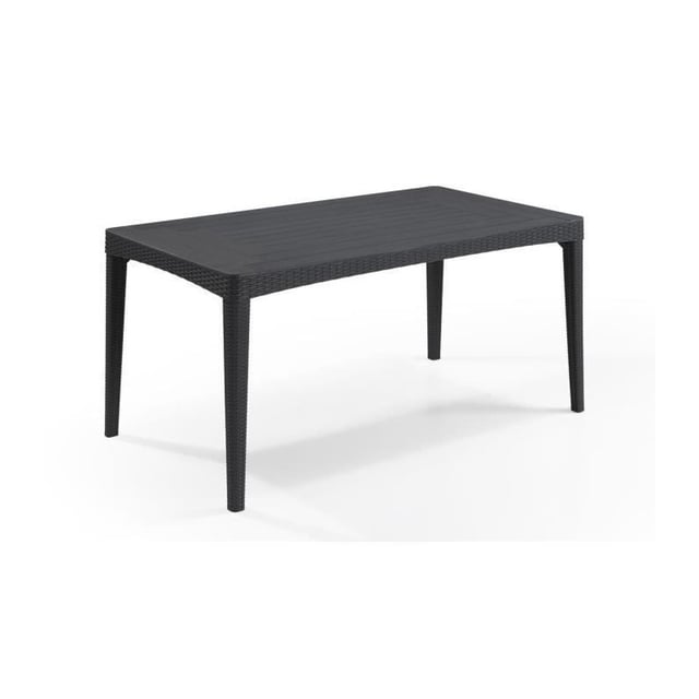 ALLIBERT JARDIN Table 6 personnes Girona Wucker Rond Graphite