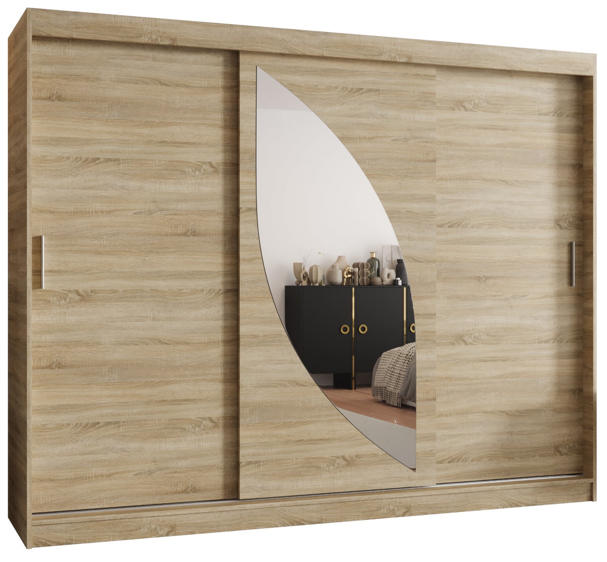 Szafa przesuwna garderoba MILO 250 x 62 x 200 cm Sonoma - Abiks Meble