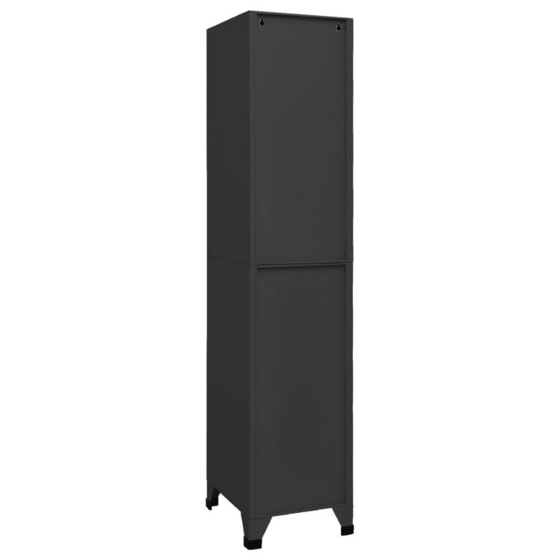 Armoire à casiers Anthracite 38x45x180 cm Acier - 2