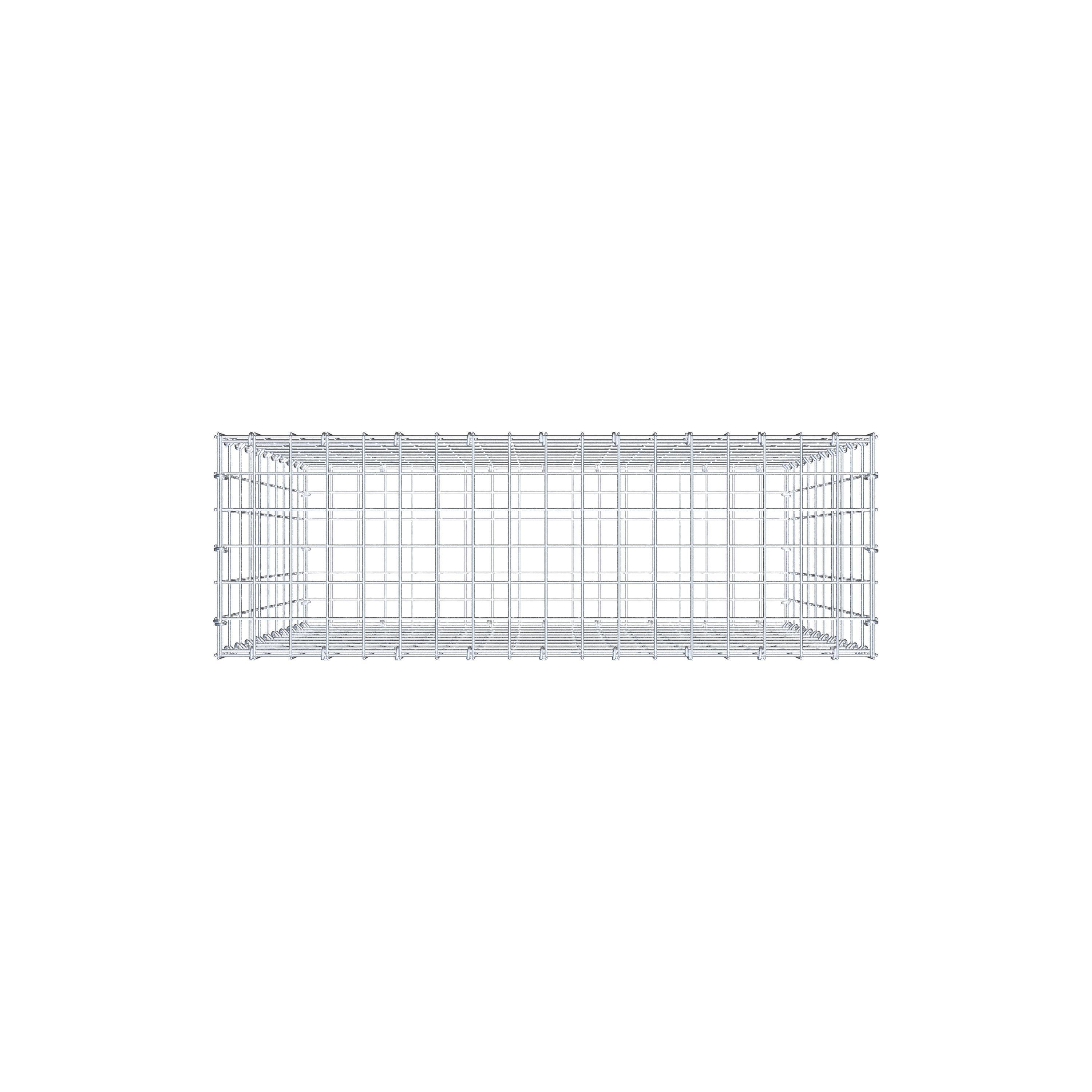 Gabiona - Gavión de acero galvanizado 100x90x30cm (LxAxP), malla 5 x 10cm, Anillo en C, jaula metálica para muro o jardín - 8