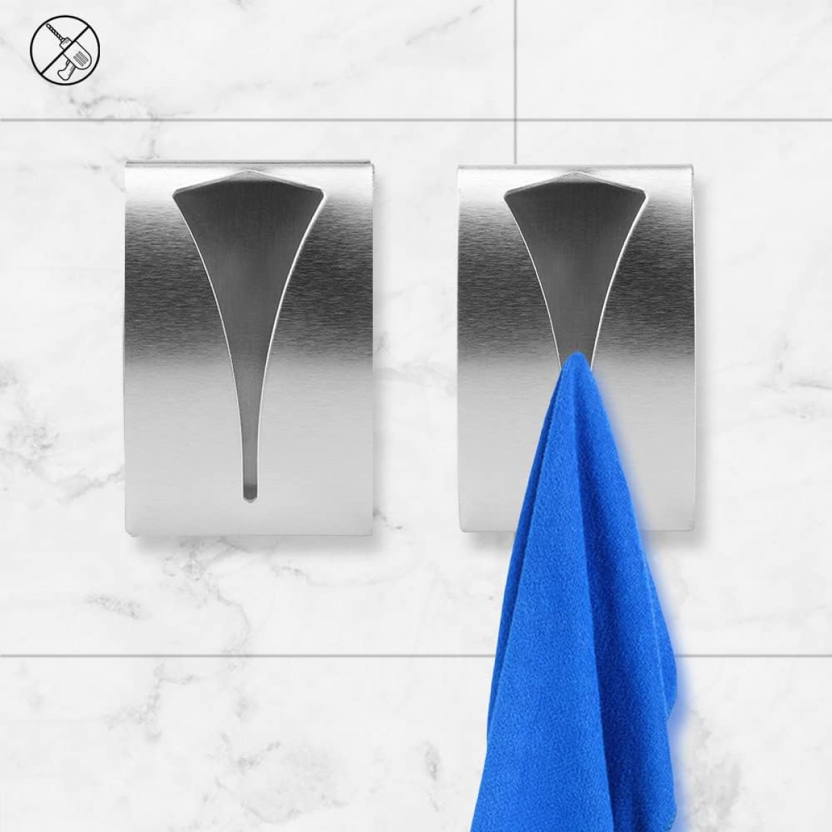 Lot De 4 Porte-torchons Adhésifs Inox – Anti-rouille, Charge 5 Kg, Pour Cuisine Et Salle De Bain