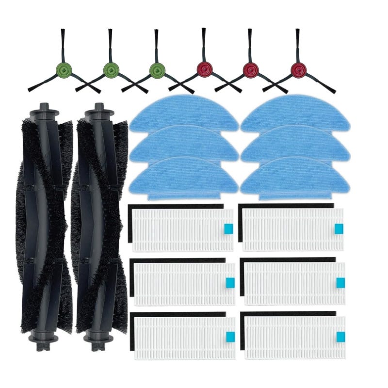 Set 4 Panni Di Ricambio Per Robot Aspirapolvere - Compatibile Con Tikom L9000, Honiture Q6 SE E Altri - Foto 8