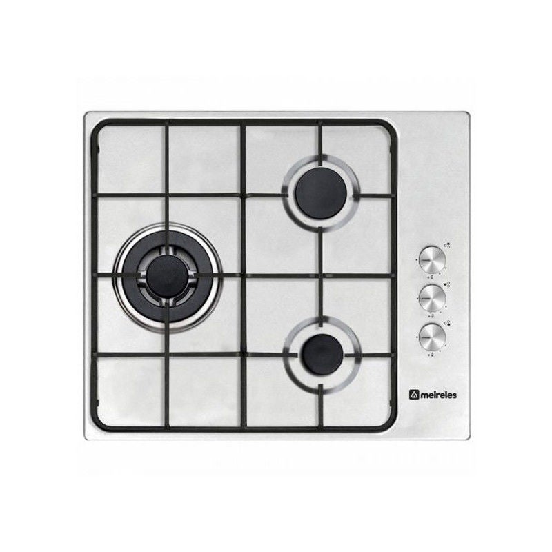 Meireles Placa De Gas Butano Mg3630x 3 Fuegos Inox , Leroy Merlin