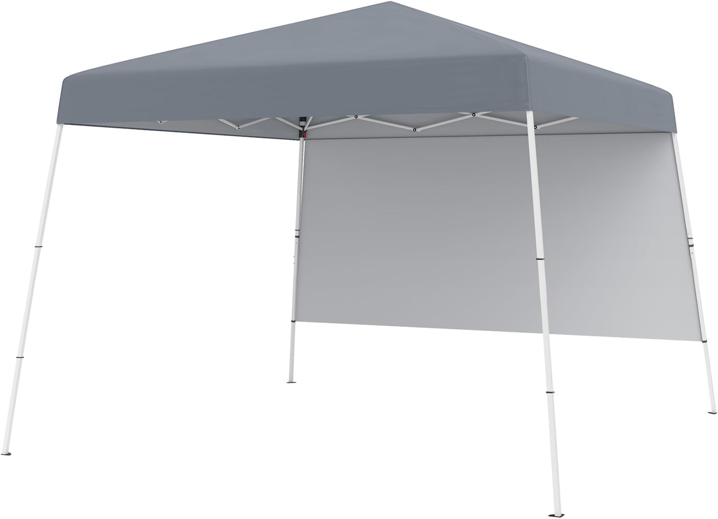 Składana Altana Ogrodowa 3 x 3 m, Daszek z Boczną Ścianką, Torba Transportowa, 4 Kołki, Wodoodporny Namiot Ogrodowy na Imprezy/Kemping (Szary)