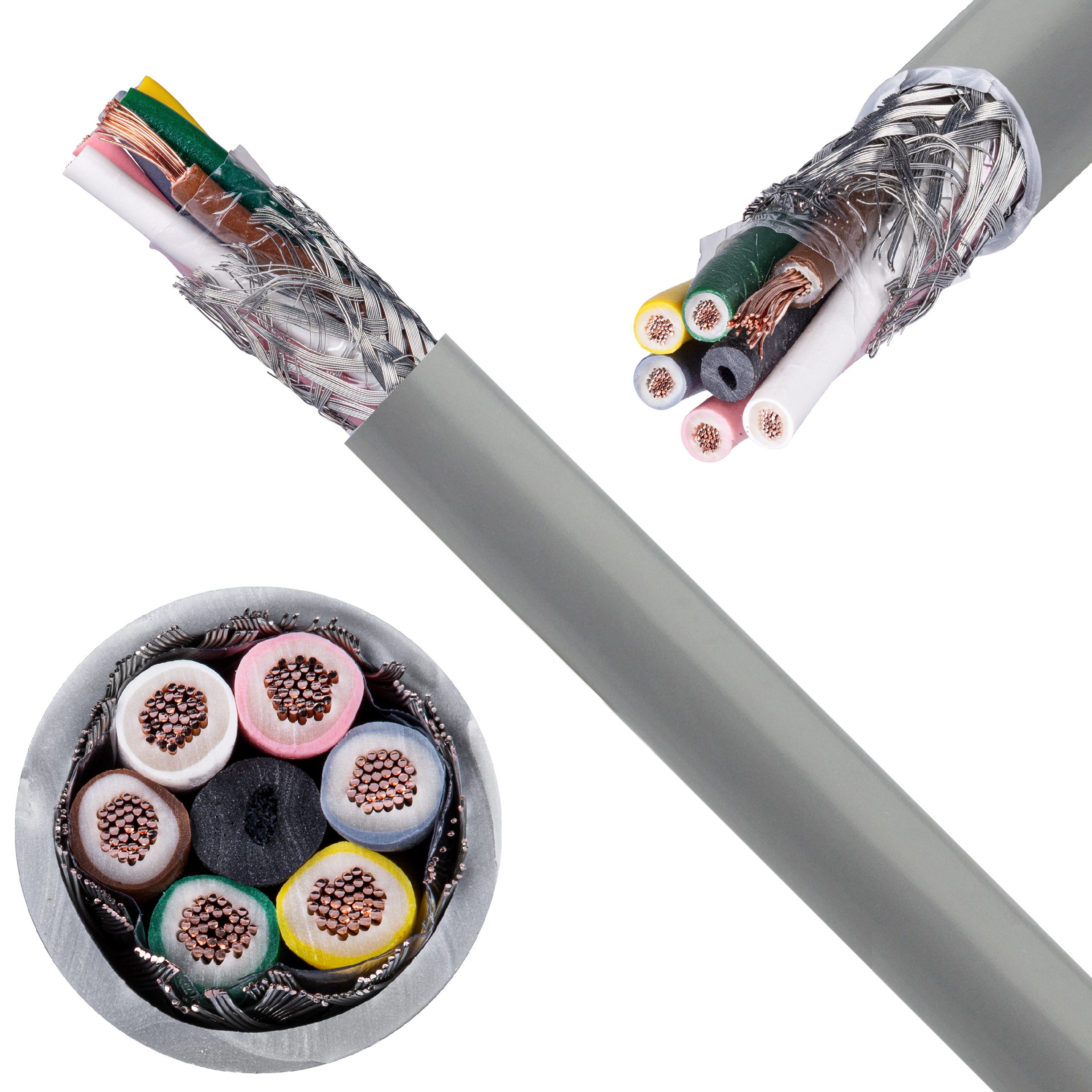 Kabel sterowniczy BiT LIYCY 6x0,5mm2 szary 300/300V ekranowany olejoodporny linka Bitner 500m