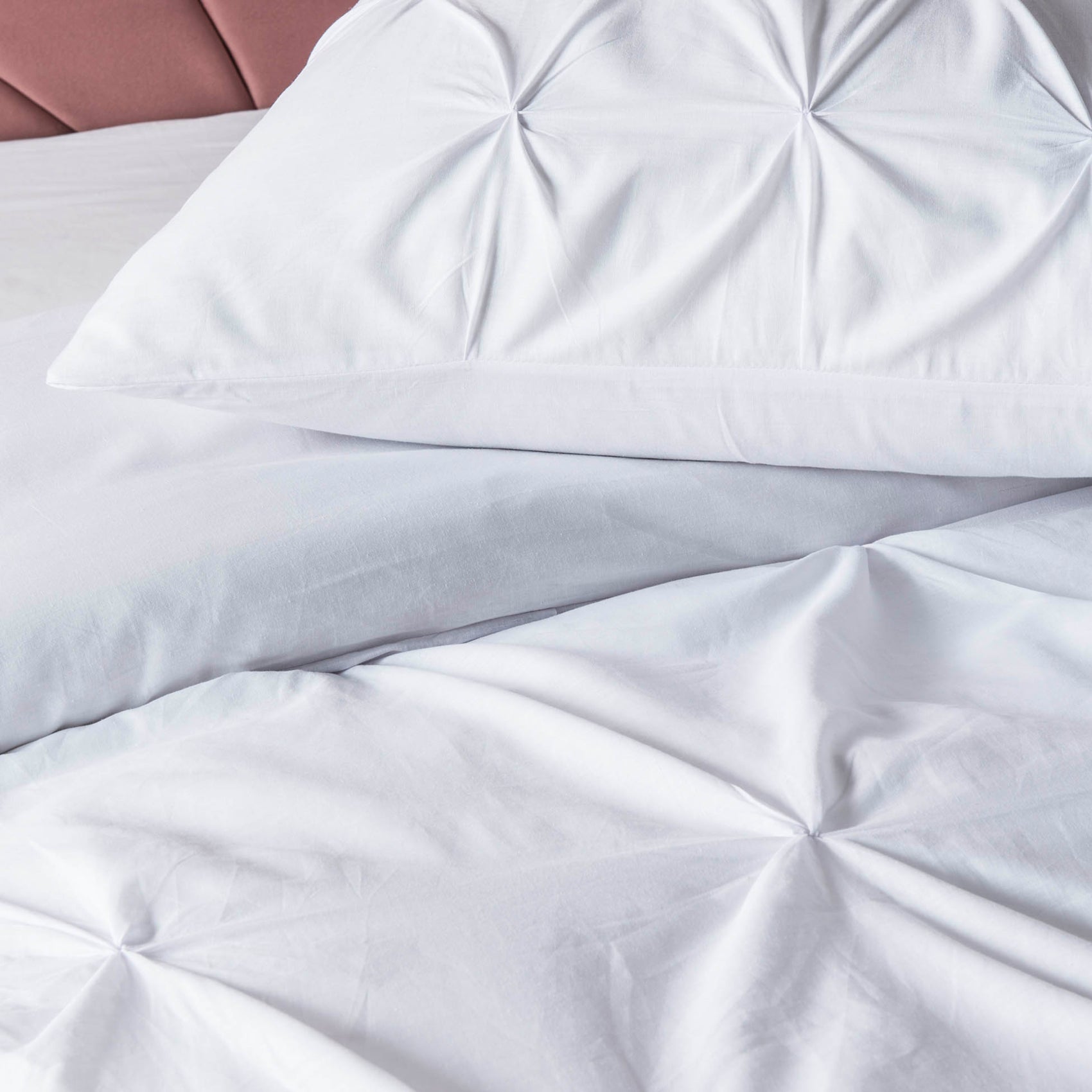 Parure 3 Pièces Heloise 100% Coton - Blanc - 240x220 cm - Coton - 2