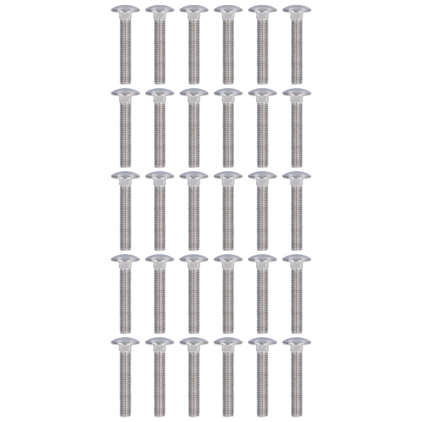 Bulloni con testa a bottone/cupola,6mm M6 x35mm,in acciaio inox A2,viti