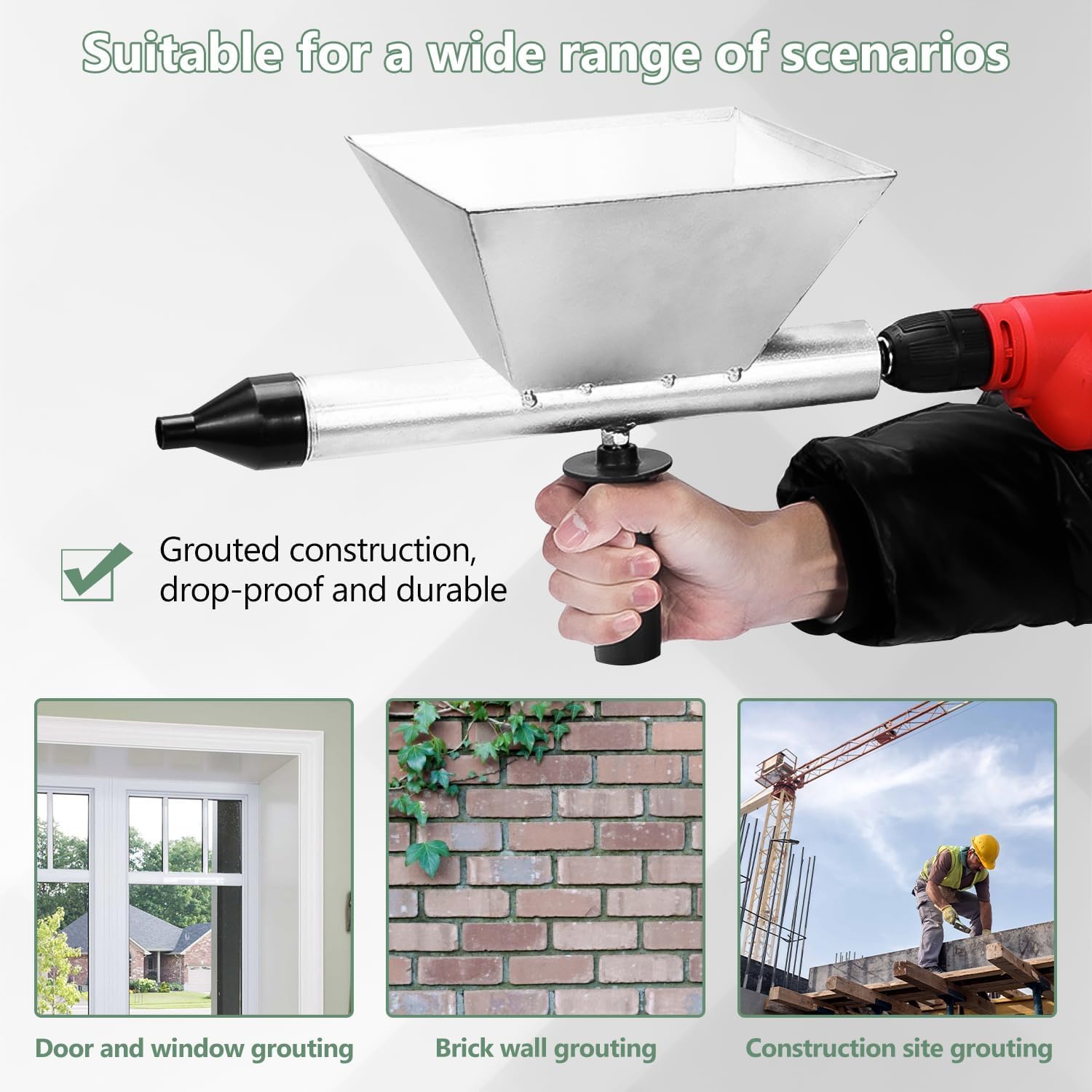 Machine éLectrique à Jointoyeuse, Machine éLectrique En Acier Allié a Projeter Enduit Avec 4 Buses, Pistolets à Calfeutrer Portables, pour Portes - 6