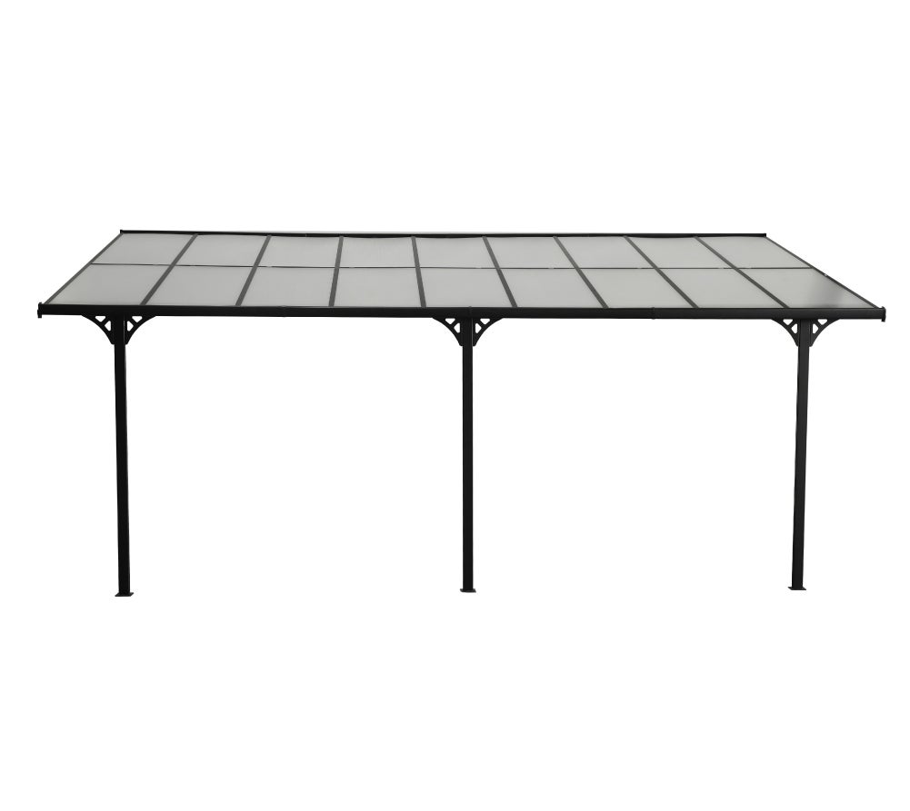 Westmann Abri de terrasse en aluminium Bruce | Noir | 300x556x270 cm - 2