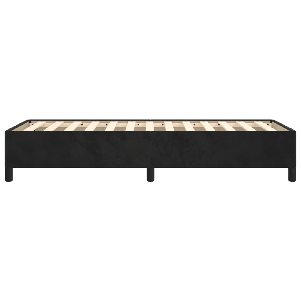 Cadre de lit sans matelas noir 100 x 200 cm en velours - 6