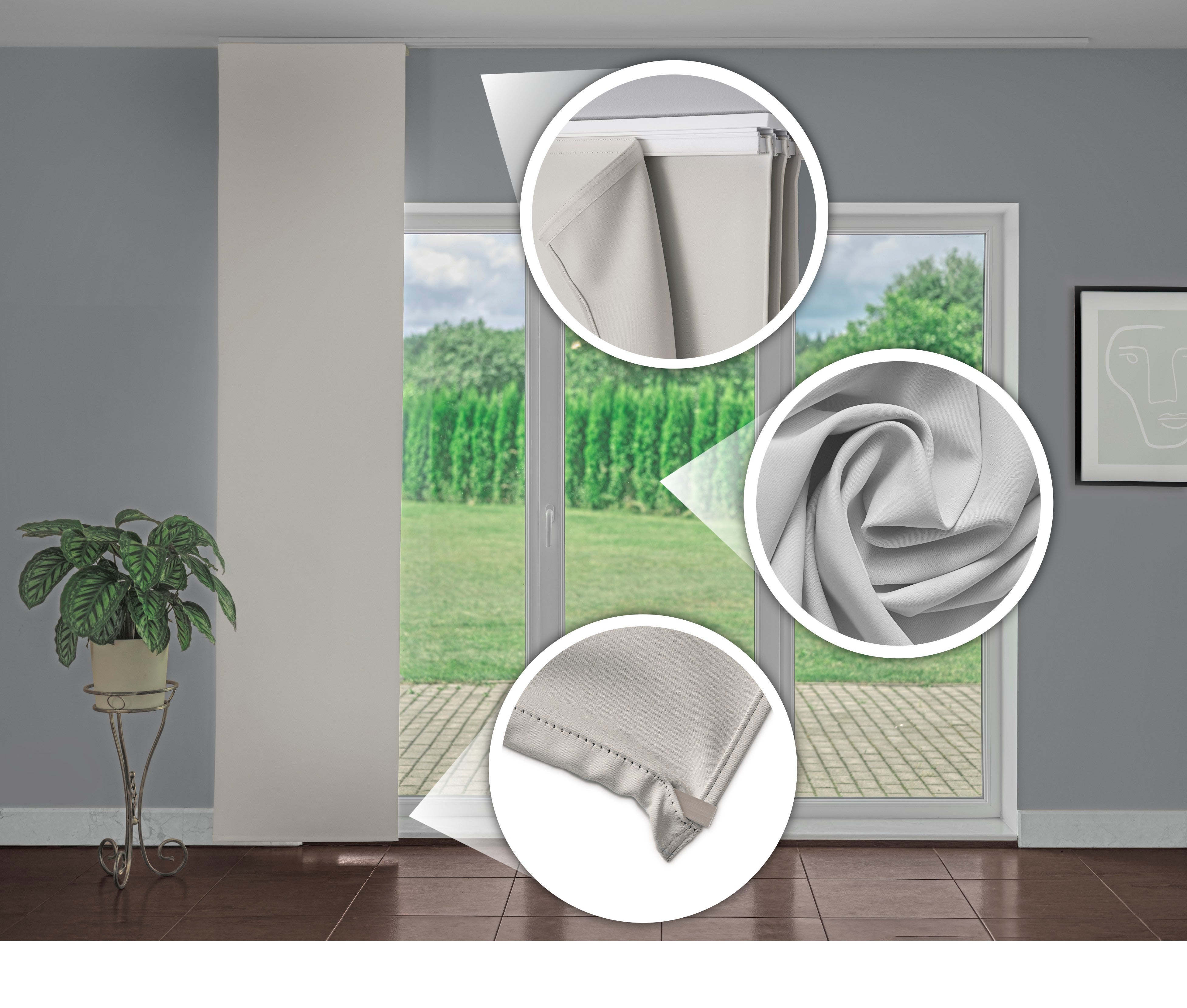 65x225 cm wellmira paneles japoneses blackout: para salón, salón de belleza, odontología, peluquería