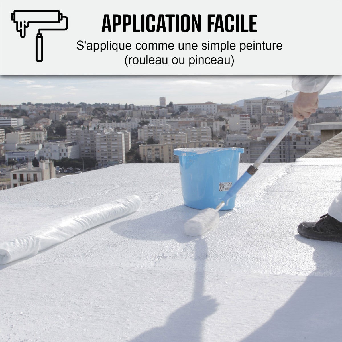 Étanchéité toit terrasse - résine étanchéité colorée- ARCATHAN Blanc - 15 kg - ARCANE INDUSTRIES - 4