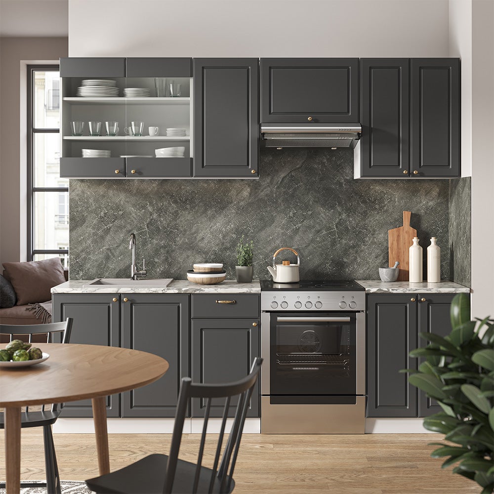 Vicco Cuisine Fame-Line, Anthracite-or/blanc, 240cm sans PT - 6
