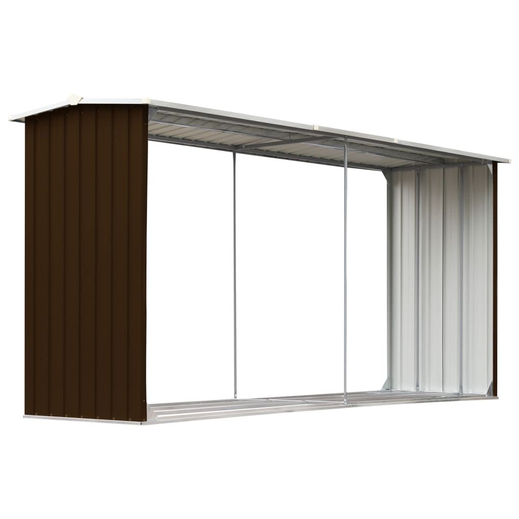 Abri de jardin Abri de stockage de bois Acier galvanisé 172x91x154 cm Marron 70429