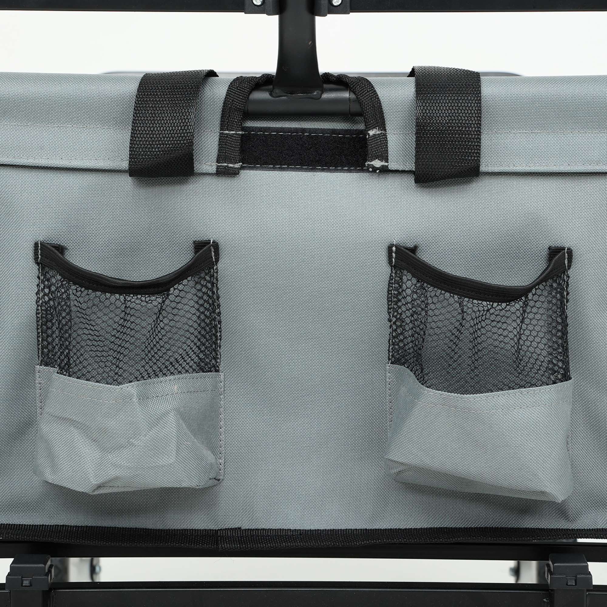 Chariot pliable pour plage avec Roues en Plastique et capacité de charge maximale de 110 kg en Gris - 9