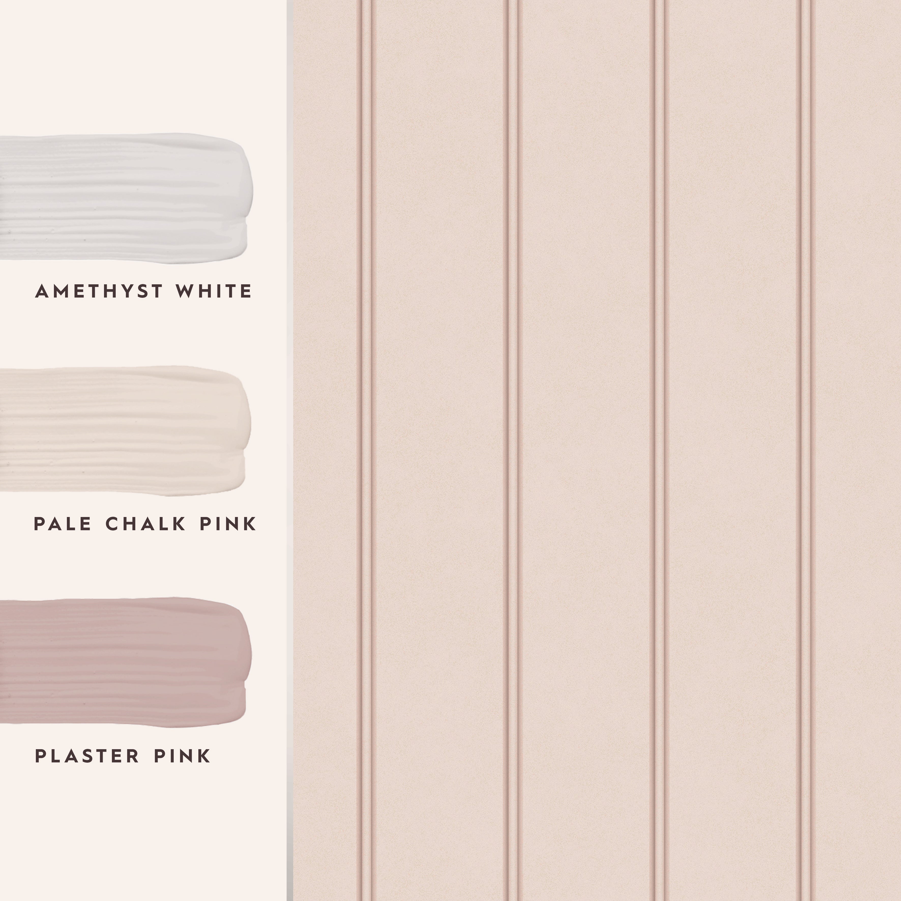 Papier peint intissé Laura Ashley Chalford Lambris Plaster 1005 x 52cm Rose - 4