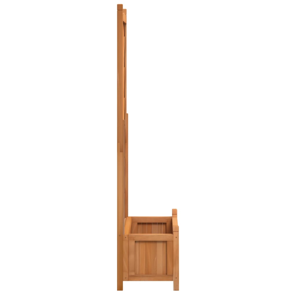vidaXL Jardinière avec treillis marron bois massif de sapin - 5