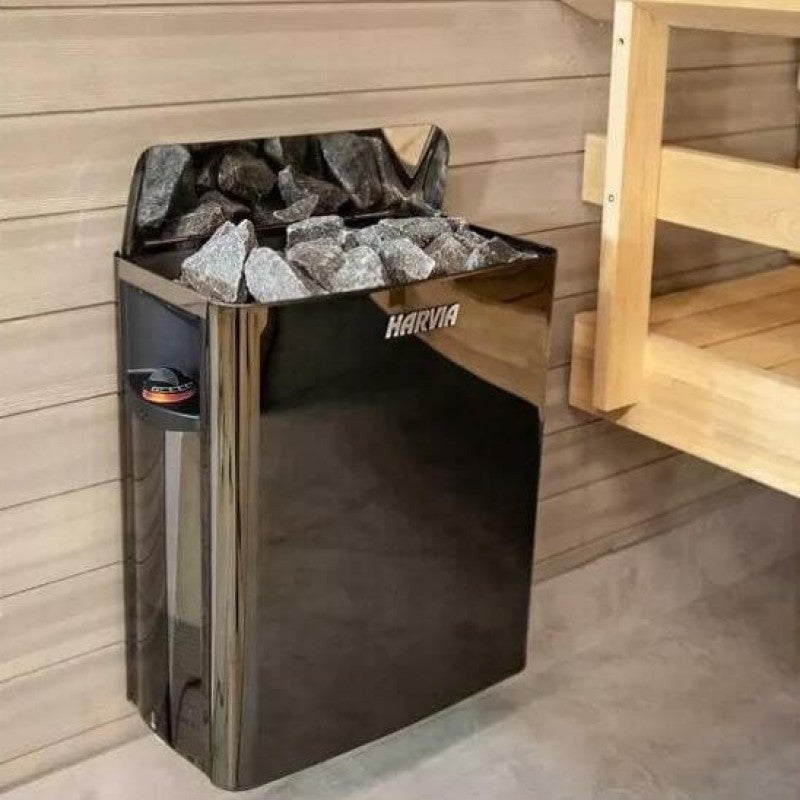 Poêle électrique Sauna Traditionnel Harvia HOLL'S Black Steel 4,5 KW - Acier Inoxydable - sans unité de contrôle - 3