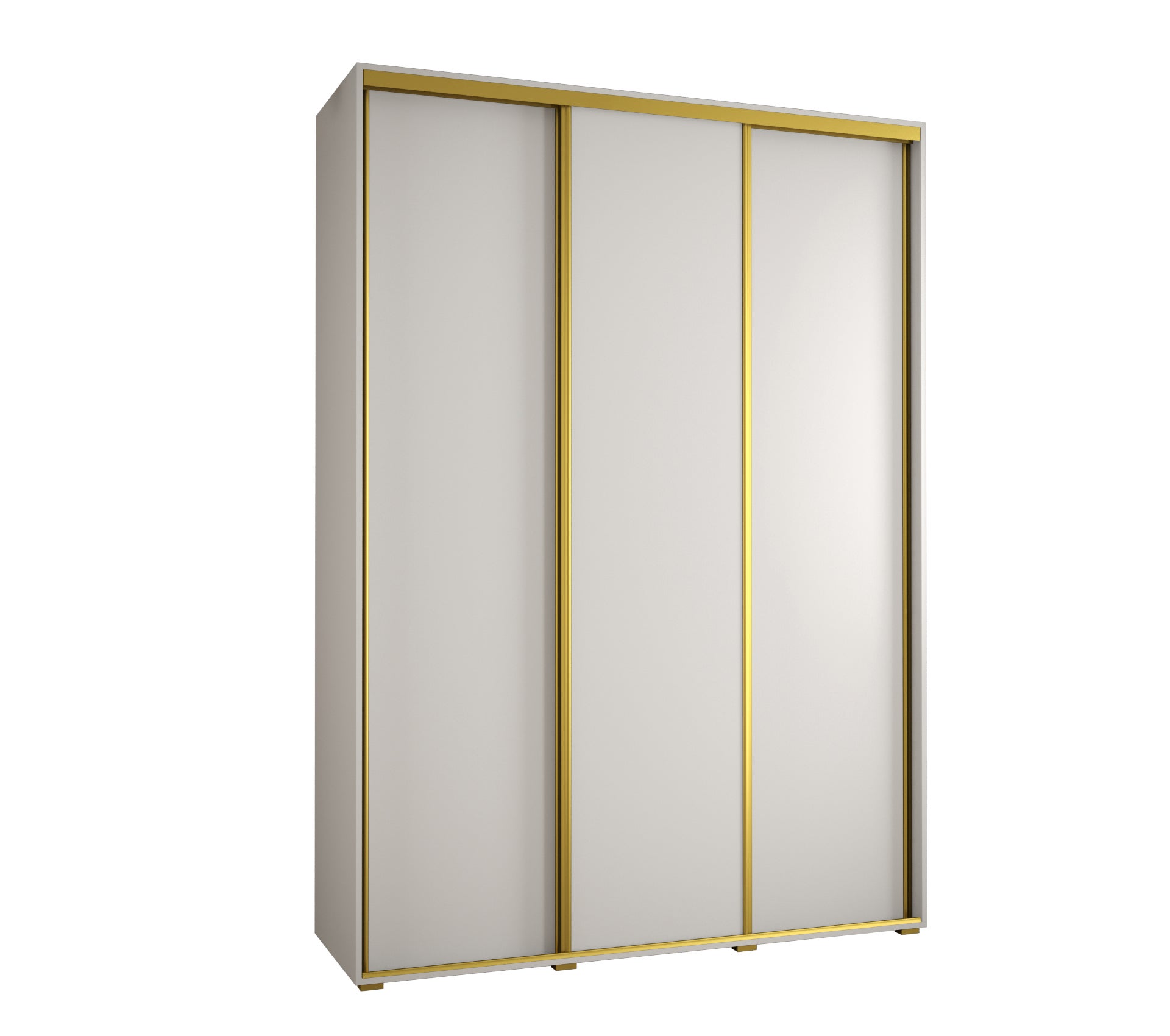 Szafa przesuwna wysoka Davos 1 180 x 45 x 235,2 cm biały + biały + u. złoty - Abiks Meble