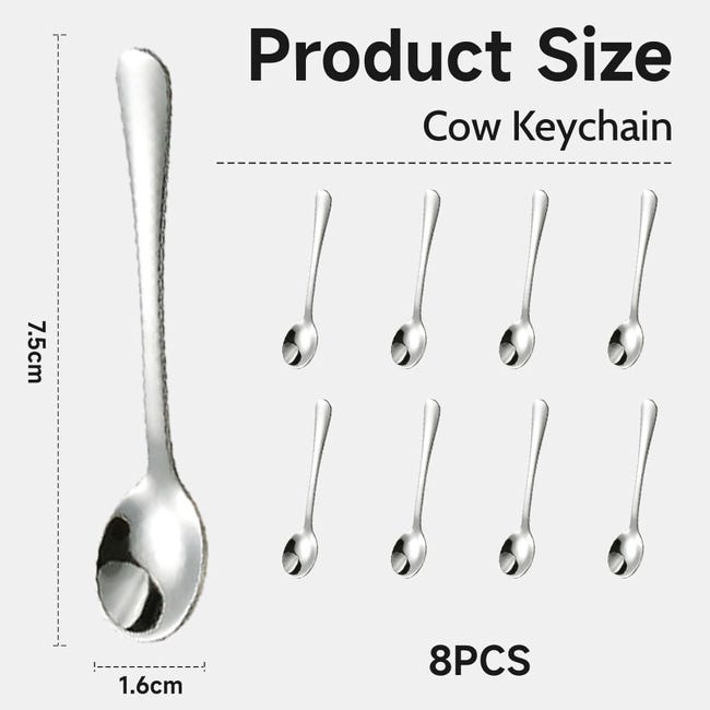 8 cucchiai piccoli in acciaio inox per barattoli di spezie con 8 cucchiai piccoli in acciaio inox per barattoli di spezie con