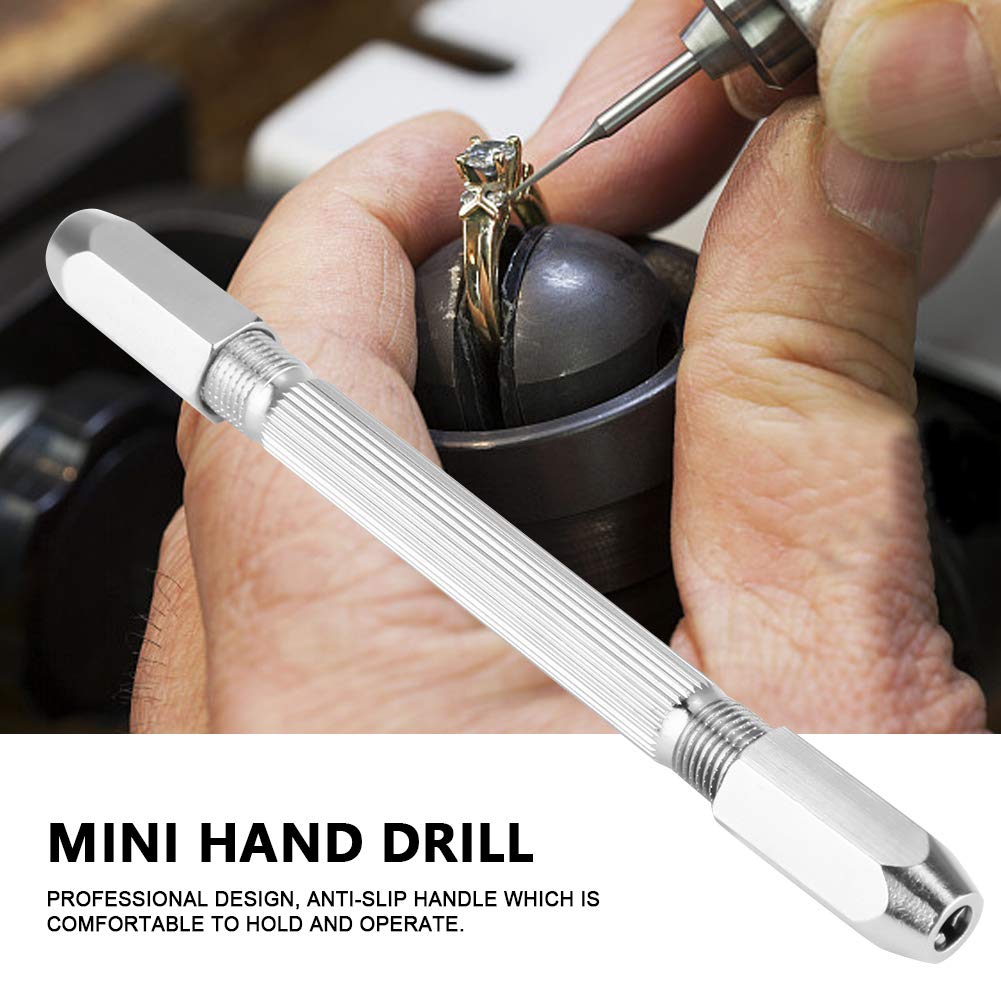 MINI MICRO PERCEUSE MANUELLE À DOUBLE EXTRÉMITÉ POUR ÉTAU DE PERÇAGE À MAIN POUR LES AMATEURS DE TRAVAIL DU BOIS - 3