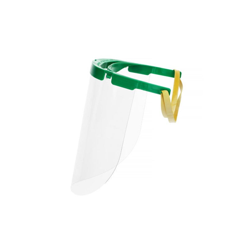 Visière de protection anti gouttelettes CAT II vertes 2 élastiques +2 Plexi de rechange VISIERE - 2