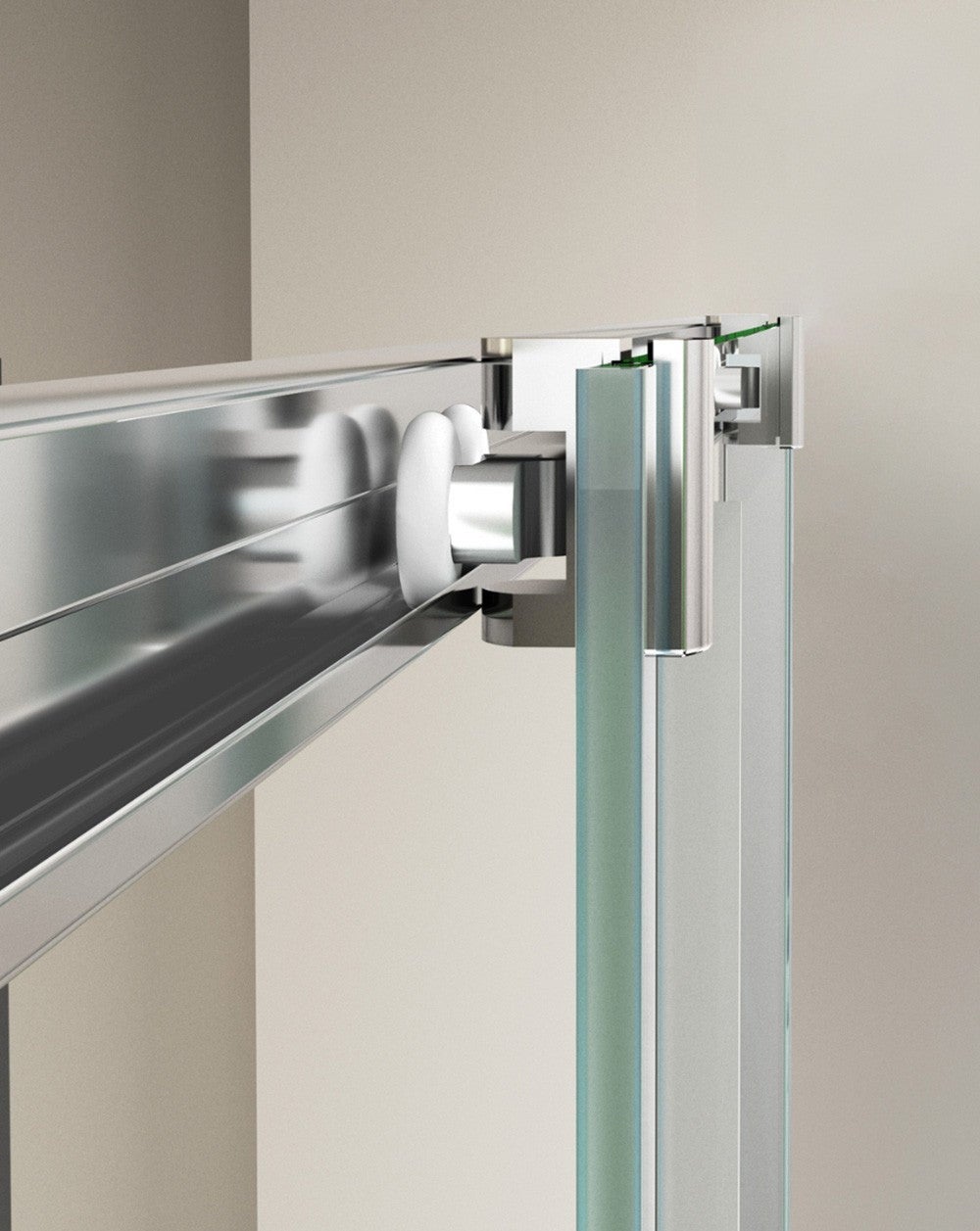 Mampara Ducha Frontal Corredera 1 Puerta 1 Fijo | Alto 190cm Serigrafía | Cromo Brillo 100cm (Adaptable 98-102cm) - 7