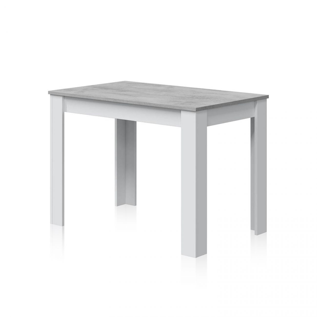Duehome  Mesa De Comedor Dina Artik ( Mate), Cemento 109 X 78 X Cm Blanco/Gris , Leroy Merlin