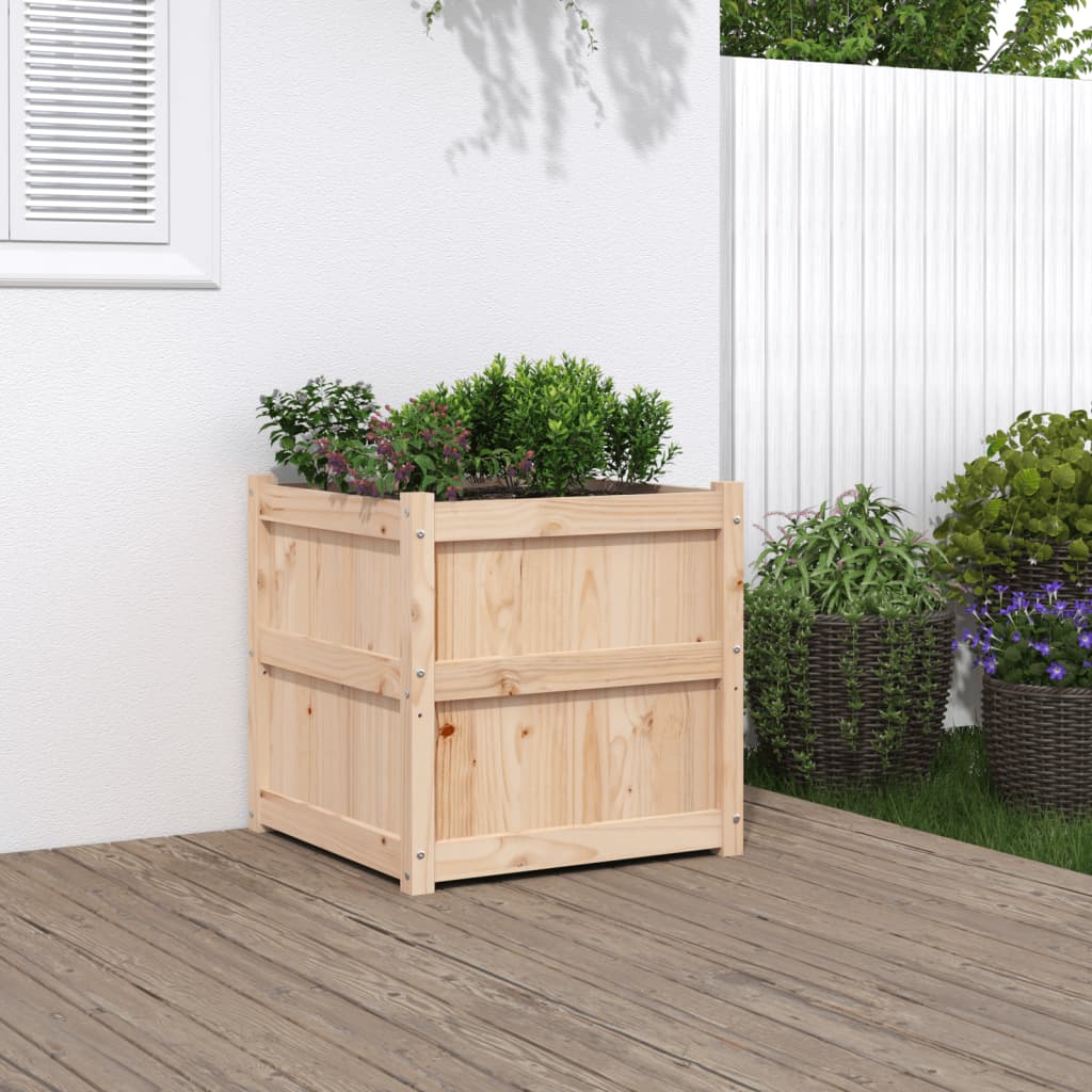 Jardinière - Bac à fleurs - Pot de fleurs 60x60x60 cm bois de pin massif n240l - 2