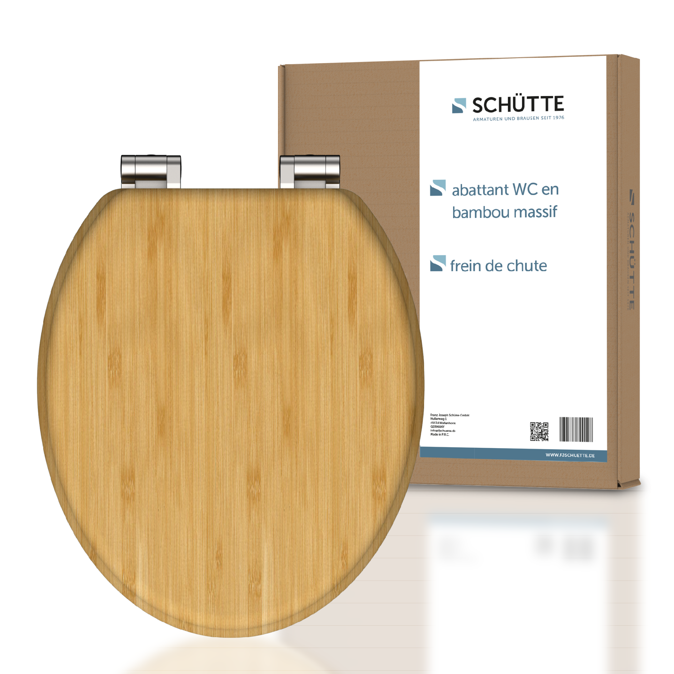 Abattant WC en Bambou massif BAMBOO avec frein de chute Leroy Merlin