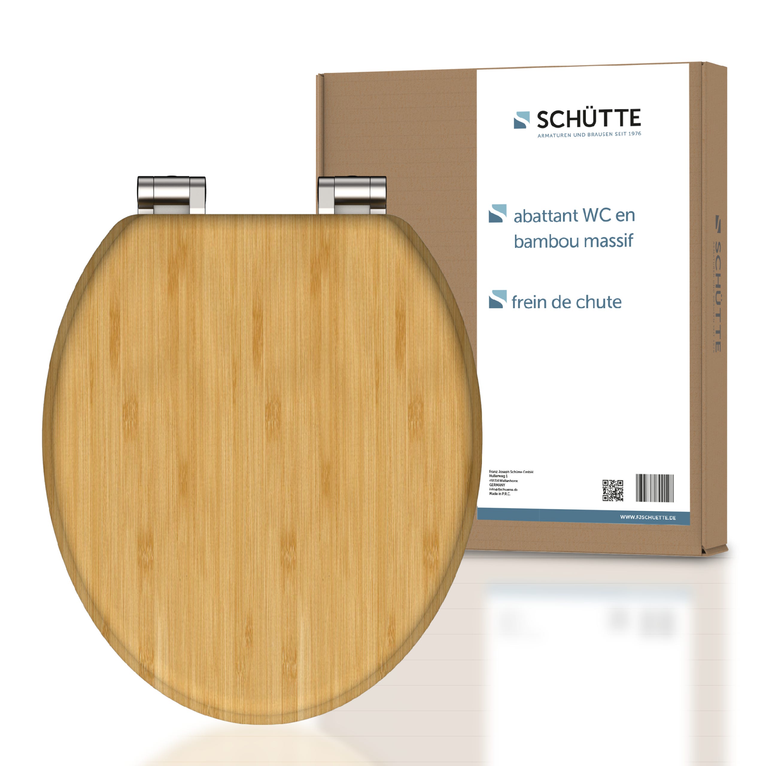 Abattant WC en Bambou massif BAMBOO avec frein de chute Leroy Merlin