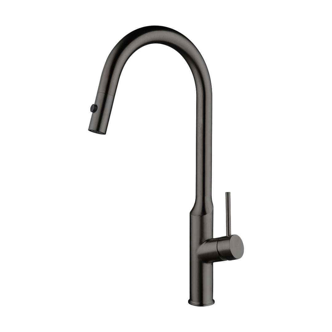 Bateria Kuchenna GranMaster - SYLORA ciemnoszary metalik - gun metal, stal nierdzewna, wyciągana wylewka 1szt.