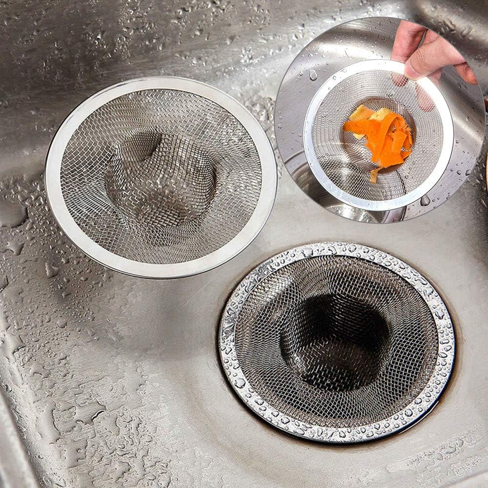 Set 4 Filtri Lavandino Acciaio Inox ∅7cm - Filtro Scarico A Maglia Fina Per Cucina, Bagno E Doccia - Foto 4