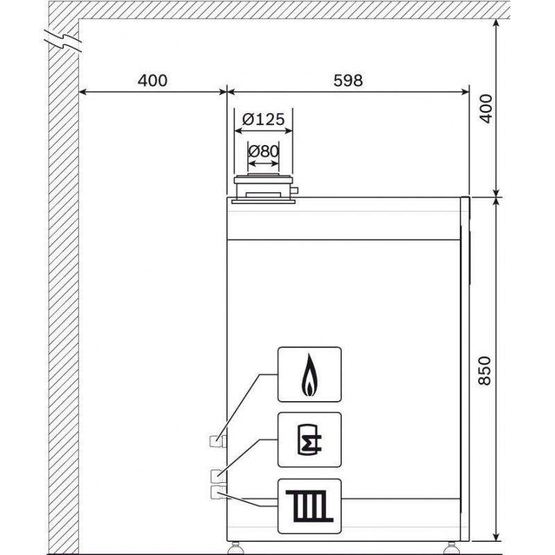 Chaudière Sol Gaz à Condensation 25kW BOSCH Condens GC 4700iF 25 C Chauffage et ECS - 7731600206 - 5