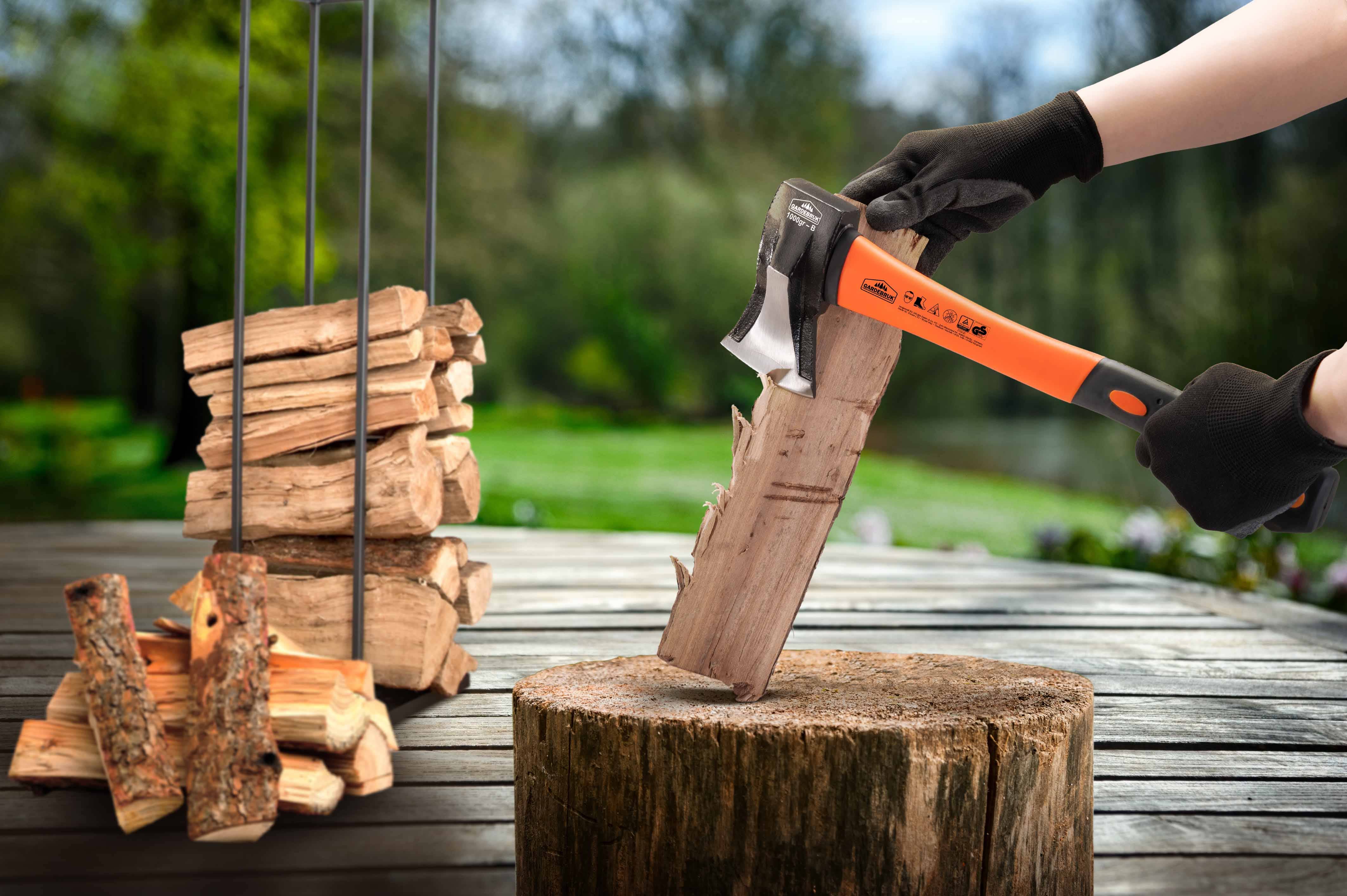 Kit de 2 haches - Hache de fente et hachette bricolage jardin maison - 9