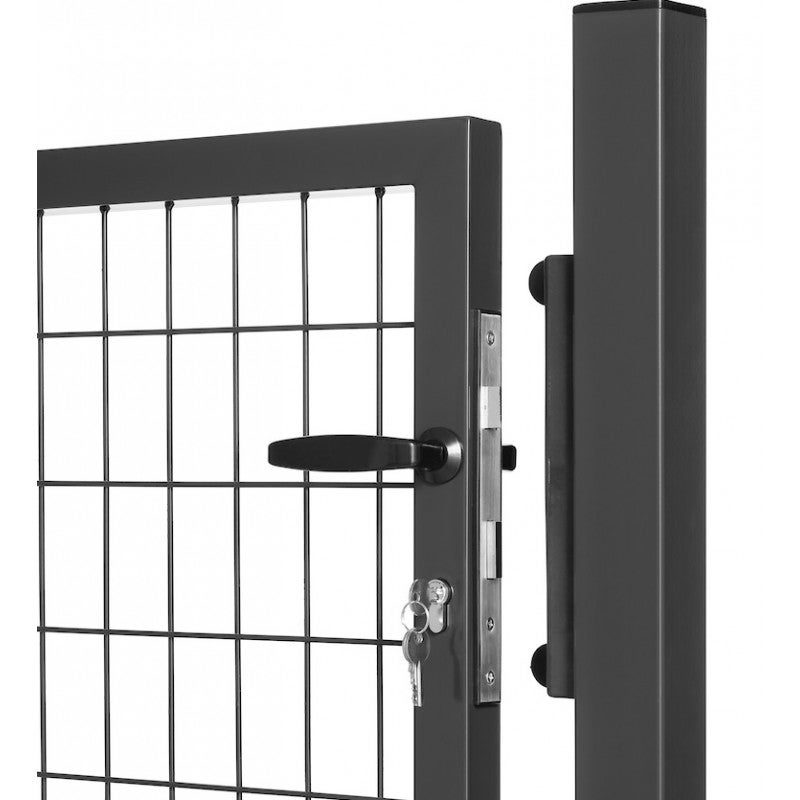 Portillon grillagé en acier galvanisé maille 100 x 50 passage 1m20 x 1m20 Gris anthracite - 2