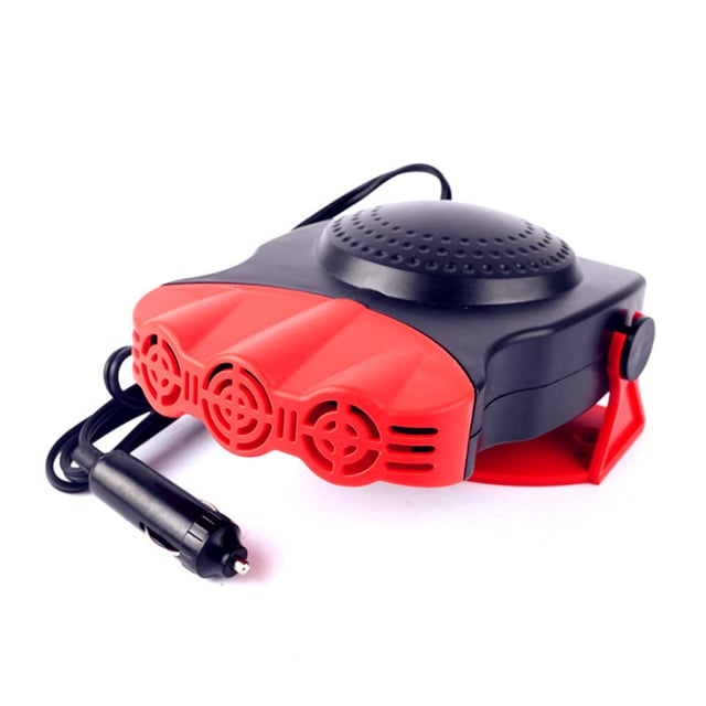 Chauffage de voiture, dégivreur portable pour camping-cars, camions, caravanes et voitures, rouge et noir, 12 V, 200 W