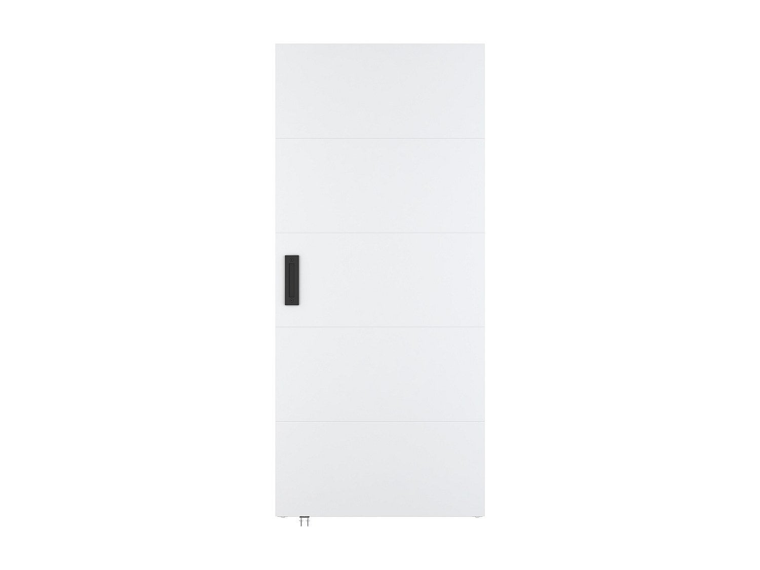 Drzwi przesuwne z drewna i MDF z niewidoczną szyną - Biały - 93 x 210 cm - SOMIRI