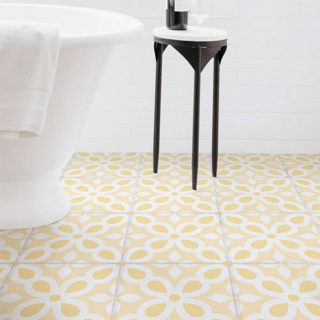 Baldosa vinilo adhesiva suelo adhesivo mosaico mantequilla 30x30 cm - paquete 8 pegatinas